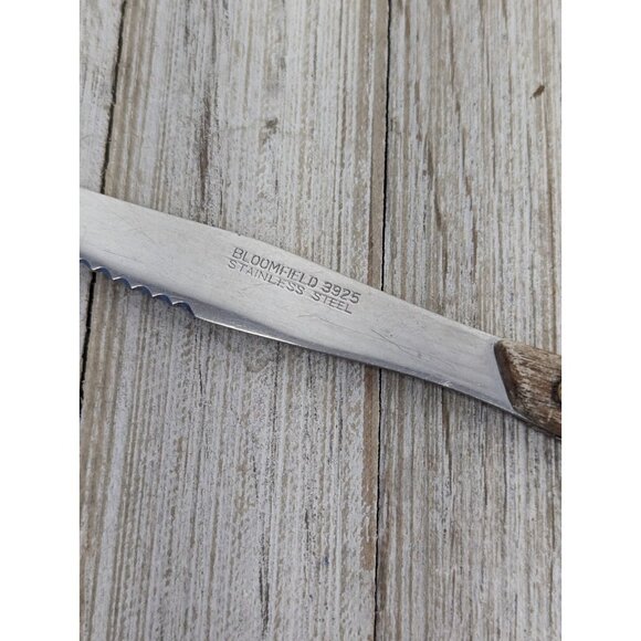 Bloomfield 3925 Stainless Steak Knife 6" Blade 11-1/4" Total - Serrated - Picture 3 of 5